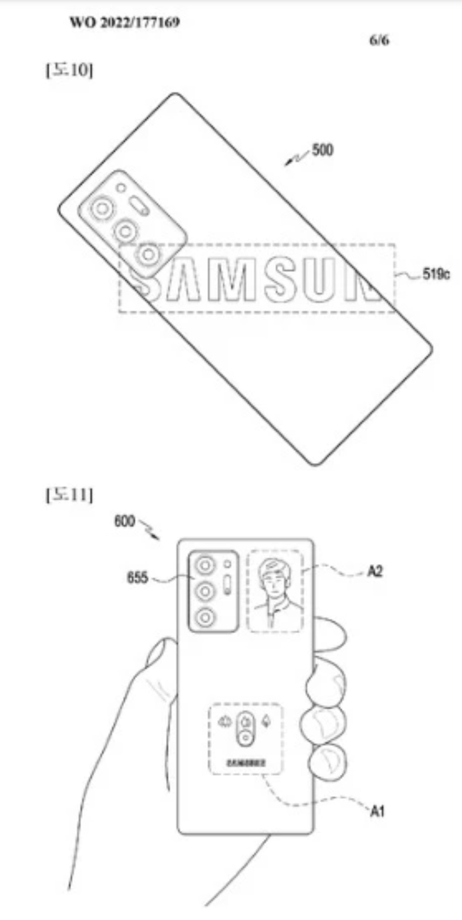 Hình ảnh từ hồ sơ bằng sáng chế của Samsung.
